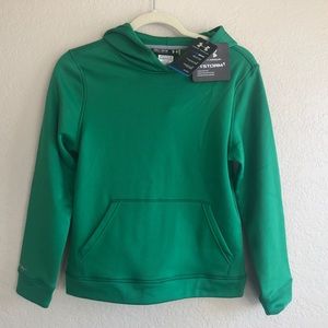 Youth Green Under Armour Fleece Hoodie